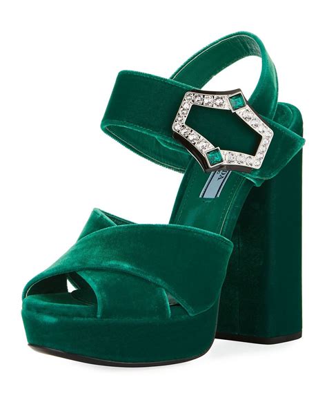 prada rhinestone sandals|Prada mary jane shoes.